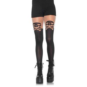 Skull and Bones Sheer Pantyhose